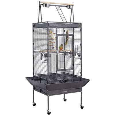 YAHEETECH 61/69-Inch Playtop Wrought Iron Large Parrot Bird Cage - Best Bird Cages