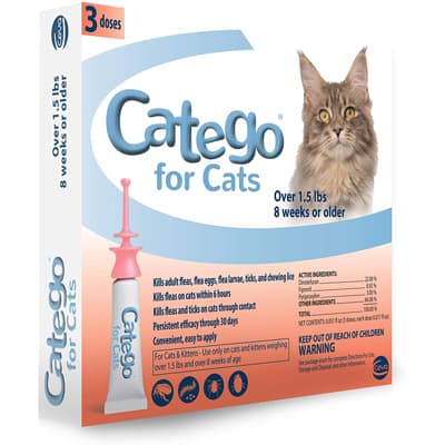 Catego Fast-Acting Flea & Tick Treatment for Cats - Best Cat Flea Treatments