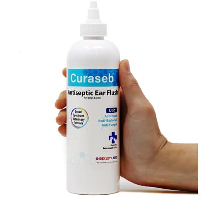 Curaseb Veterinary Cat & Dog Ear Infection Treatment - Best Cat Ear Cleaners
